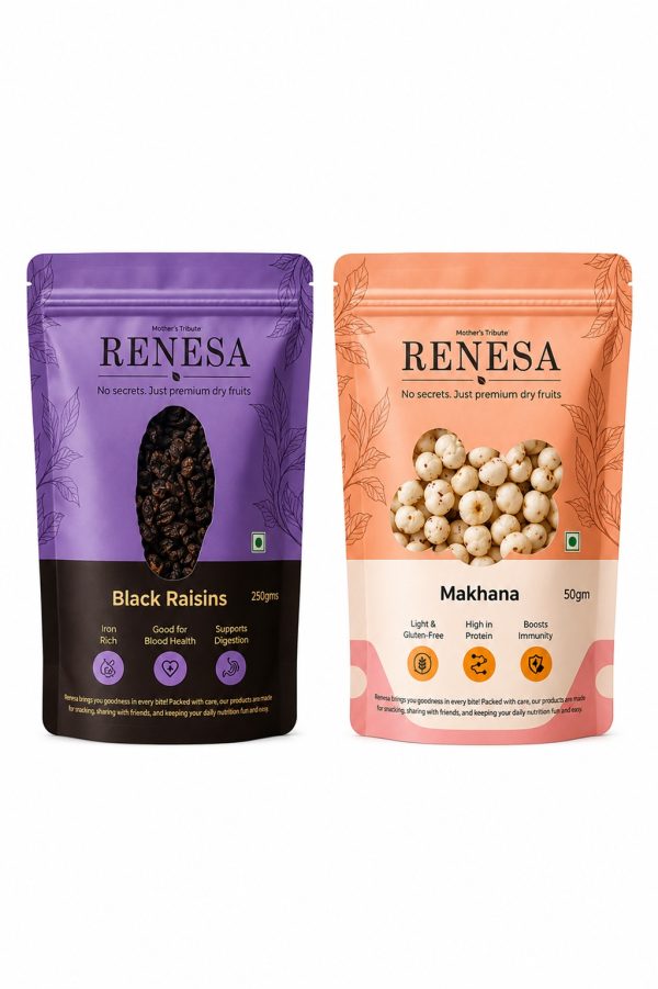 Black raisin and makhana