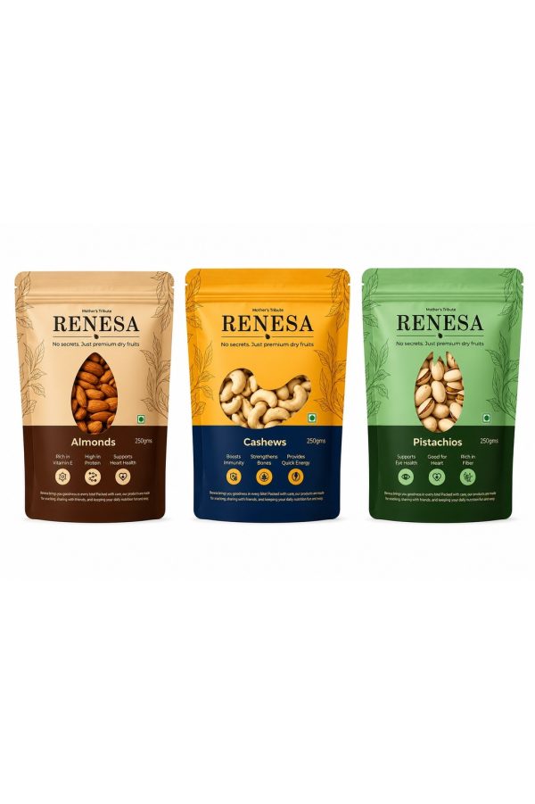 Almond 250g + Cashew 250g + Pistachio 250g